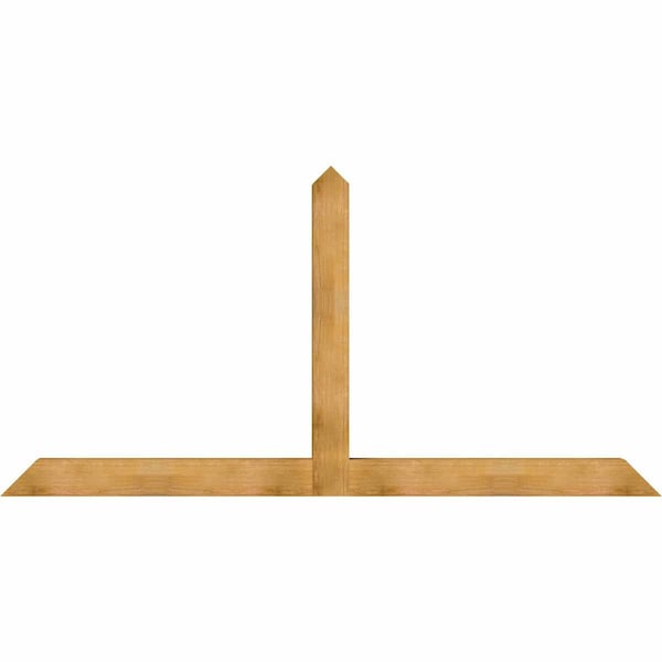 Ekena Millwork Portland Rough Sawn Timber Gable Bracket, Western Red Cedar, 108"W x 54"H x 6"D x 6"F, 12/12 Pitch GBW108X54X0606POR00RWR - main